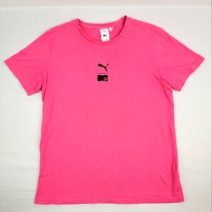 Puma x MTV pink Double Sided single stitch crossover shirt - Make Noise Together